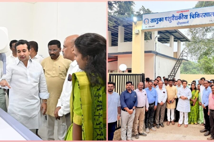 दोडामार्गच्या नूतन पशुवैद्यकीय दवाखाना इमारतीचे लोकार्पण