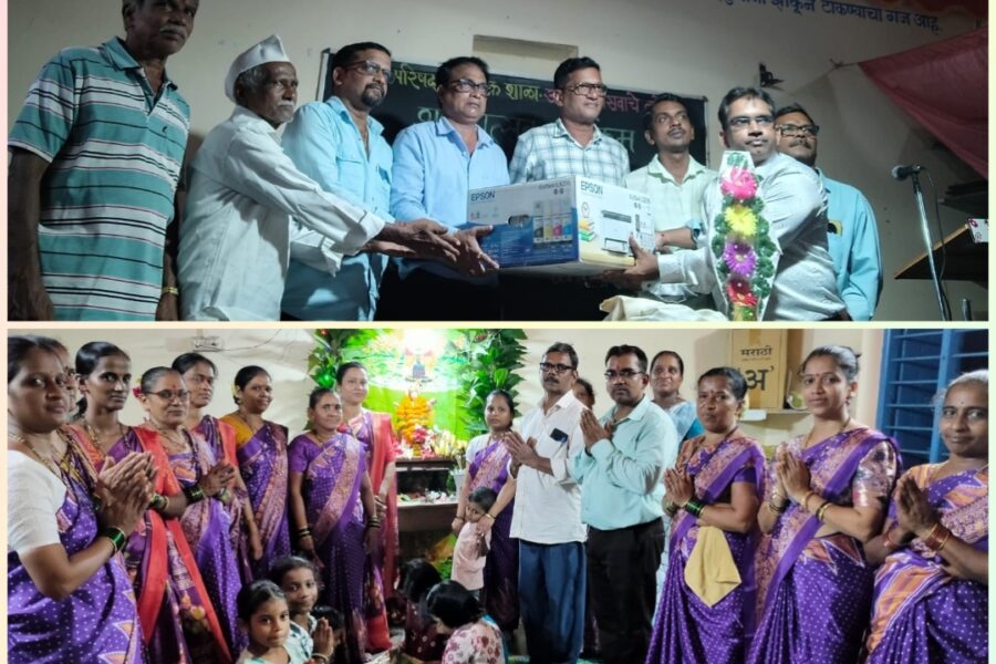 शिवसेना (उद्धव बाळासाहेब ठाकरे) पक्षाच्या पुढाकारातून आजगाव वसवाचे तळे शाळेला संगणक प्रिंटर भेट!