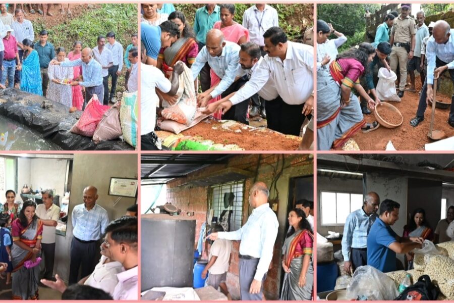 मुख्य निवडणूक अधिकारी एस. चोक्कलिंगम यांचे ओवळीये येथे जलसंधारण कामात श्रमदान