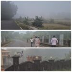 कणकवली, फोंडाघाटमध्ये धुके आणि दवाची चादर; थंडीची चाहूल